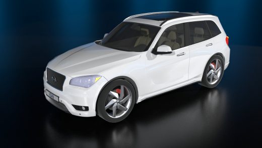 Car With Reflection created in Blender